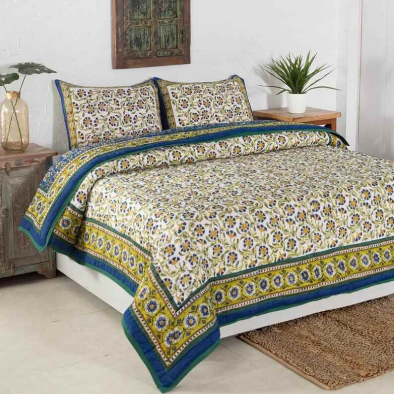 Hand Block print Quilt Beautiful Fish Print, Ultra warm Quilt, deals Bedroom Quilt Perfect For Winter Jaipur famous Quilt, Reversible Quilt