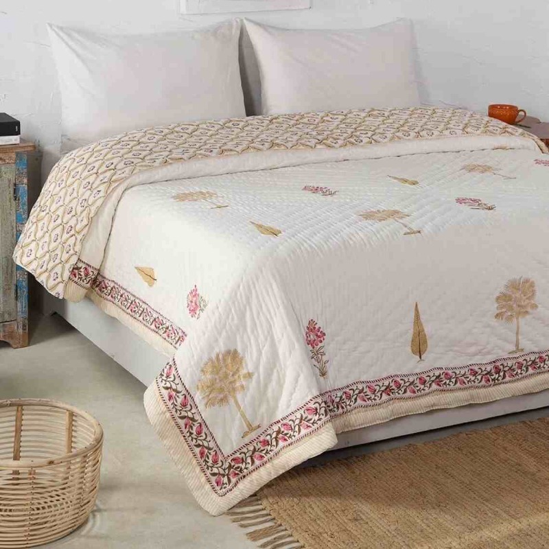 Indian Handmade cheapest embroidery patchwork cotton bedsheet